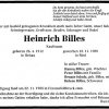 Billes Heinrich 1912-1988 Todesanzeige